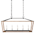 Visual Comfort Darlana Wrapped 5 Light 41" Wide Taper Candle Style Chandelier Aged Iron / Natural Rattan