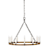 Visual Comfort Darlana Wrapped 12 Light 40" Wide Taper Candle Style Chandelier Aged Iron / Natural Rattan