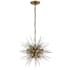 Visual Comfort Quincy 20" Small Sputnik Chandelier with Clear Acrylic by E. F. Chapman Antique Burnished Brass