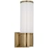 Visual Comfort Halford 14" Tall LED Bathroom Sconce Antique-Burnished Brass / White Glass