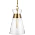 Visual Comfort Atlantic 11" Wide Pendant Burnished Brass