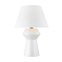 Visual Comfort Abaco Inverted 25" Tall Vase Table Lamps with Upper Taper Arctic White / Burnished Brass