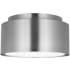 Visual Comfort Dartmore 10" Wide Flush Mount Drum Ceiling Fixture with Steel Outer And Etched Opal Glass Inner Shade Brushed Nickel