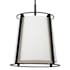Visual Comfort Cortes 2 Light 18" Wide Pendant with Linen Shade Midnight Black