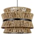 Visual Comfort Thurlo 4 Light 32" Wide Pendant with Natural Abaca Rope Shade Midnight Black