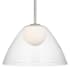 Visual Comfort Suma 16" Wide Pendant with Clear Glass Outer And Opal Etched Glass Inner Shade Brushed Nickel
