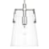 Visual Comfort Crofton 8" Wide Mini Pendant with Clear Glass Shade Brushed Nickel