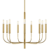 Visual Comfort Brianna 9 Light 30" Wide Chandelier Burnished Brass