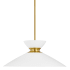 Visual Comfort Heath 19" Wide Pendant Burnished Brass / Matte White