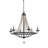 Visual Comfort Nori 6 Light 33" Wide Beaded Candle Style Chandelier Dark Weathered Zinc / Driftwood Grey