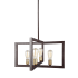 Visual Comfort Finnegan 4 Light 24" Wide Abstract Square Chandelier New World Bronze