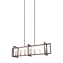 Visual Comfort Finnegan 7 Light 60" Wide Abstract Linear Chandelier New World Bronze
