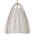Visual Comfort Norman 16" Wide Satin Brass Pendant with Woven Rattan Shade Chalk Wicker