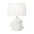 Visual Comfort Broxton 24" Tall LED Table Lamp with Linen Shade Matte White Ceramic