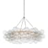 Visual Comfort Talia 12 Light 54" Wide Ring Chandelier Burnished Silver Leaf / Clear Swirled Glass