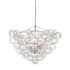 Visual Comfort Talia 15 Light 46" Wide Chandelier Burnished Silver Leaf / Clear Swirled Glass