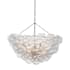 Visual Comfort Talia 16 Light 57" Wide Chandelier Burnished Silver Leaf / Clear Swirled Glass