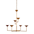 Visual Comfort Eleanor 6 Light 47" Wide LED Chandelier Antique Gold Leaf