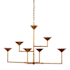 Visual Comfort Eleanor 6 Light 53" Wide LED Chandelier Antique Gold Leaf