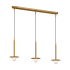 Visual Comfort Nodes 3 Light 49" Wide Linear Pendant Burnished Brass