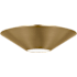 Visual Comfort Echo 13" Wide LED Flush Mount Ceiling Fixture with Steel Outer And Etched Glass Inner Shade Burnished Brass