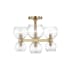 Visual Comfort Londyn 6 Light 20" Wide Semi-Flush Bowl Ceiling Fixture Burnished Brass