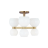 Visual Comfort Londyn 6 Light 20" Wide Semi-Flush Bowl Ceiling Fixture Burnished Brass