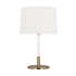 Visual Comfort Monroe 27" Tall LED Buffet Table Lamp Burnished Brass / Gloss White