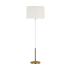 Visual Comfort Monroe 62" Tall LED Torchiere Floor Lamp Burnished Brass / Gloss White