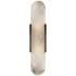 Visual Comfort Melange 20" Elongated Sconce with Alabaster by Kelly Wearstler Bronze