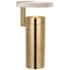 Visual Comfort Melange 10" Tall Cordless LED Column Table Lamp Antique-Burnished Brass / Alabaster