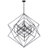 Visual Comfort Cubist 45" Cage Style Chandelier by Kelly Wearstler Aged Iron