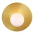 Visual Comfort Nodes 8" Tall Bathroom Sconce with Milk Glass Shade Burnished Brass