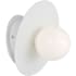 Visual Comfort Nodes 8" Tall Bathroom Sconce with Milk Glass Shade Matte White