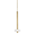 Visual Comfort Laurel 8" Wide Crystal Mini Pendant Natural Brass