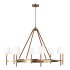 Visual Comfort Katie 8 Light 48" Wide Chandelier Time Worn Brass