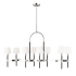 Visual Comfort Studio 8 Light 49" Wide Linear Chandelier Polished Nickel