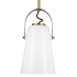 Visual Comfort Hazel 6" Wide Mini Pendant Time Worn Brass