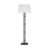 Visual Comfort Haddon 59" Tall LED Floor Lamp with Linen Shade Aged Iron