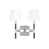 Visual Comfort Katie 2 Light 13" Tall Bathroom Sconce Polished Nickel
