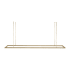 Visual Comfort Stagger 84" Wide Uplight Linear Chandelier Natural Brass