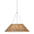 Visual Comfort Corinne 5 Light 44" Wide Pendant Polished Nickel / Natural Wicker