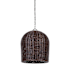 Visual Comfort Nancy 19" Wide Pendant Polished Nickel / Espresso Wicker