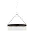 Visual Comfort Menil 27" Wide LED Ring Chandelier Bronze / Crystal Rods