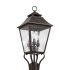 Visual Comfort Galena 3 Light 23" Tall Post Light Sable