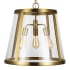 Visual Comfort Harrow 3 Light 19" Wide Pendant Burnished Brass