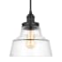 Visual Comfort Baskin 10" Wide Mini Pendant with Clear Glass Shade Midnight Black