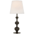 Visual Comfort Comtesse 29" Tall Buffet Table Lamp with White Linen Shade Bronze