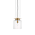 Visual Comfort Elias 9" Wide Mini Pendant Antique-Burnished Brass / Clear Glass