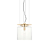 Visual Comfort Elias 13" Wide Pendant Antique-Burnished Brass / Clear Glass